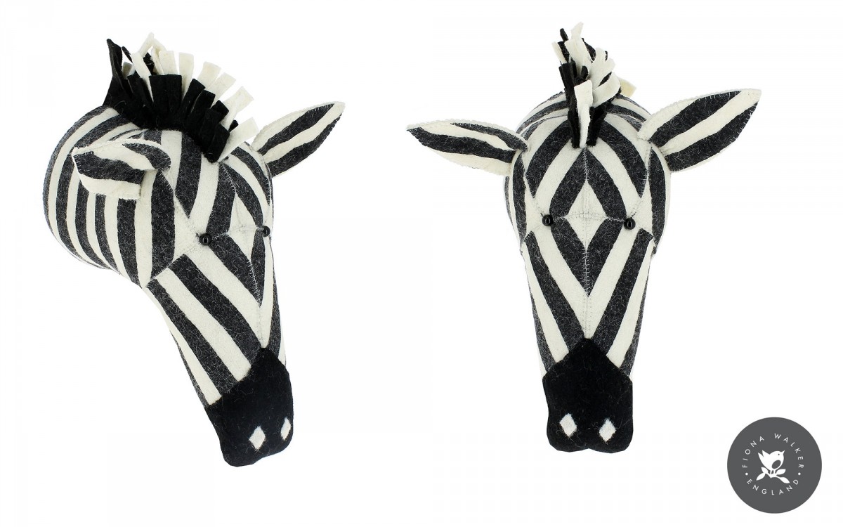 zebra head wall trophy