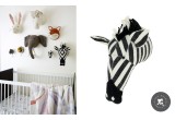 Felt Animal Heads by Fiona Walker, Zebra