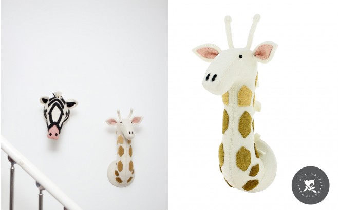 Felt Animal Heads by Fiona Walker, Giraffe