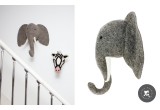 Felt Animal Heads by Fiona Walker, Elephant