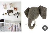 Felt Animal Heads by Fiona Walker, Elephant