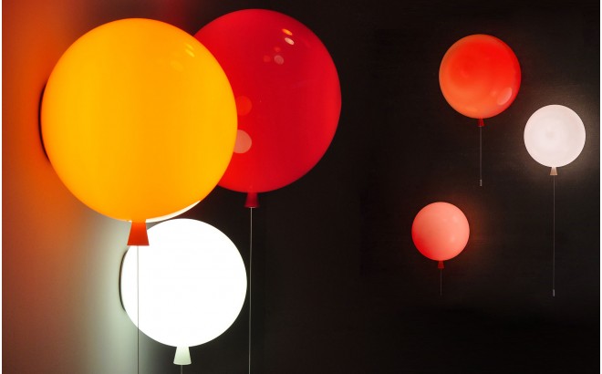 balloon wall lamp white