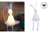 lampe veilleuse enfant lapin blanc par Rose in April