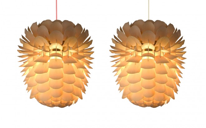Zappy, pine cone wood light lamp for kids room