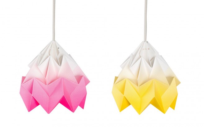 lampe origami enfants moth gradient snowpuppe (rose)