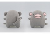 Monkey plush toy for babies and kids Ricecoco grey by Noodoll