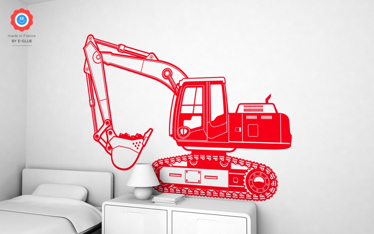 excavator digger wall decals (XXL)