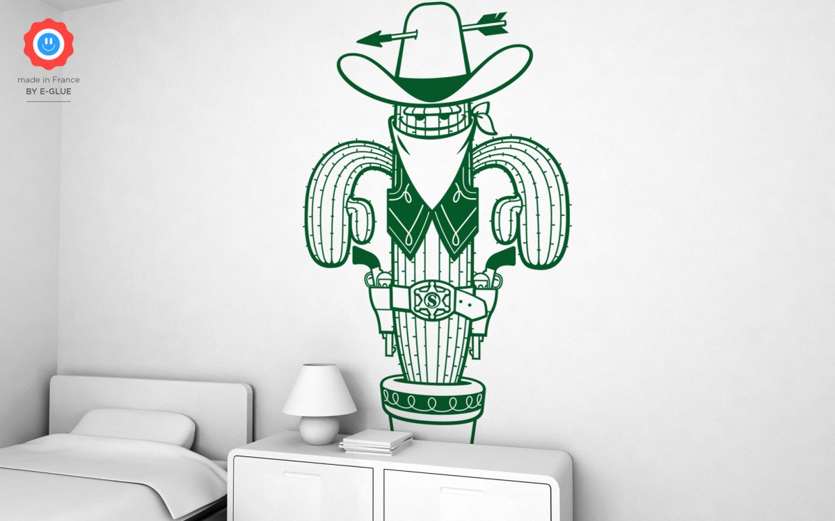 sheriff cactus wall decals (XXL)