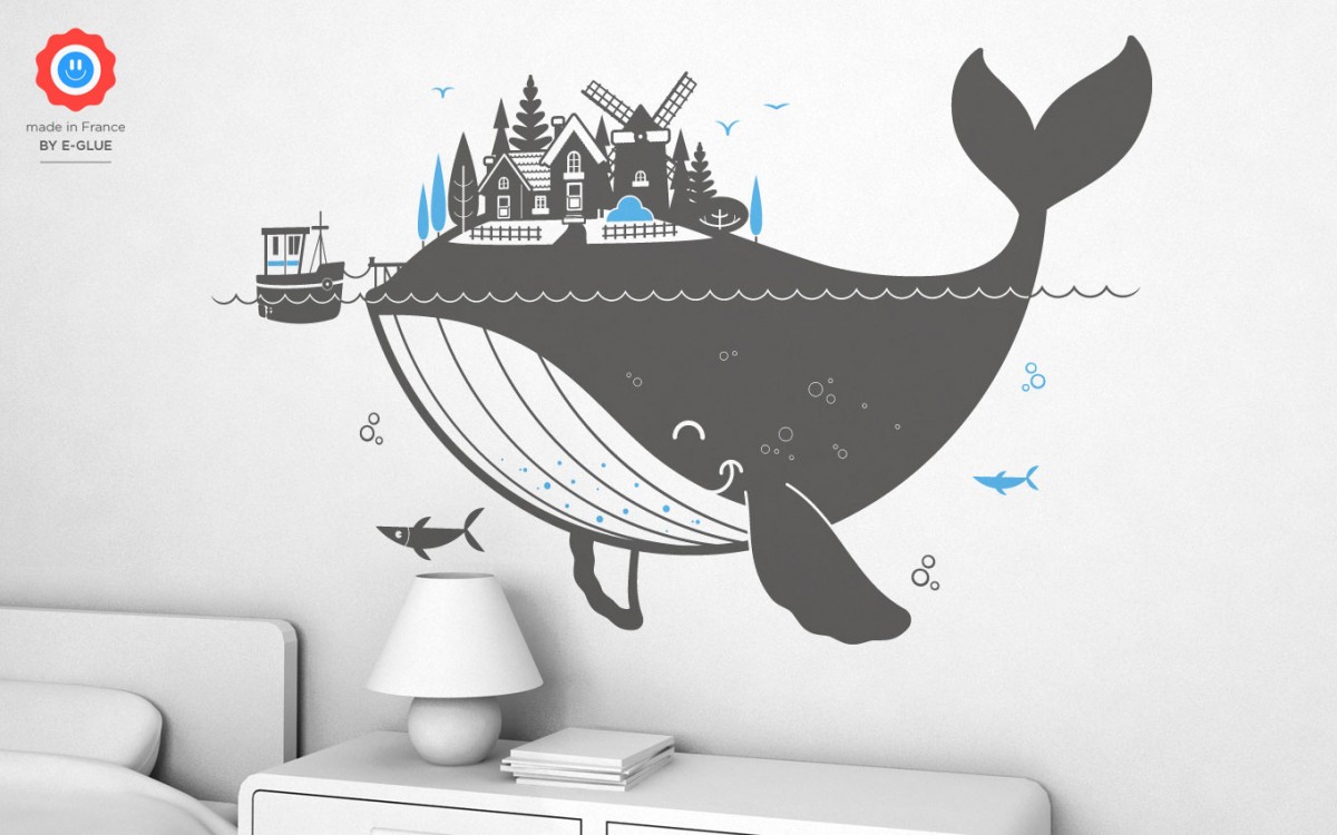 whale kids wall decals (XL)