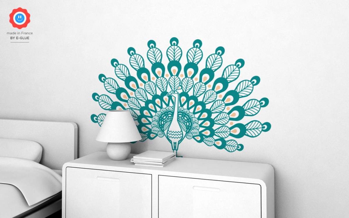 peacock kids wall decals (XL)