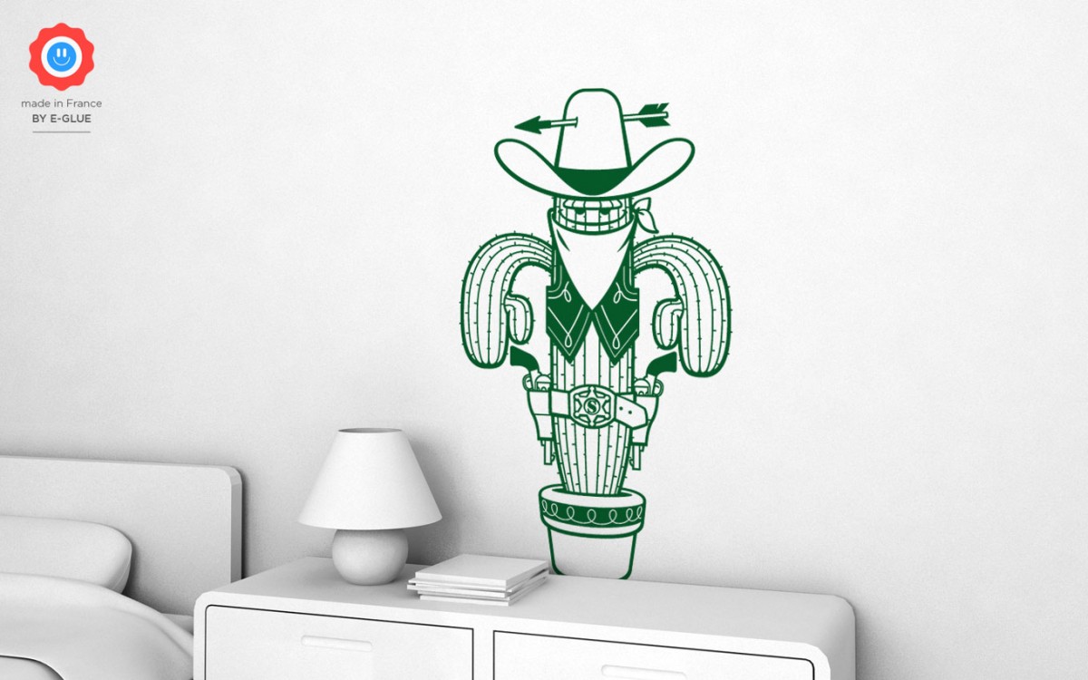 sheriff cactus wall decals (XL)