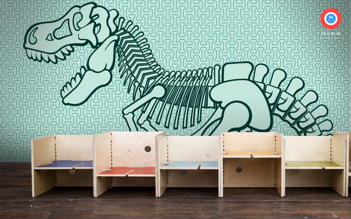 kids wallpaper mural XXL dinosaur t-rex