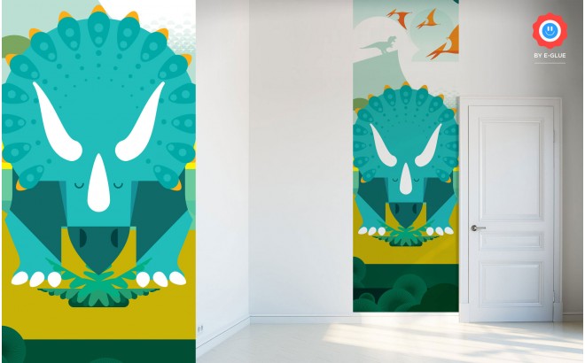 papier-peints enfant dinosaure pour chambres garçons, theme monde jurassique