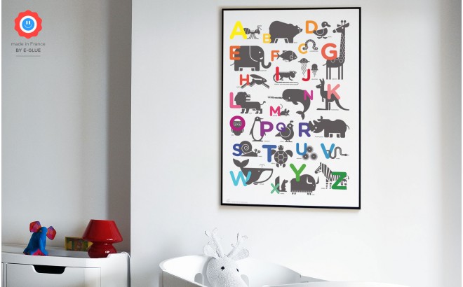 Animal ABC Alphabet Childrens Baby Posters Art Prints