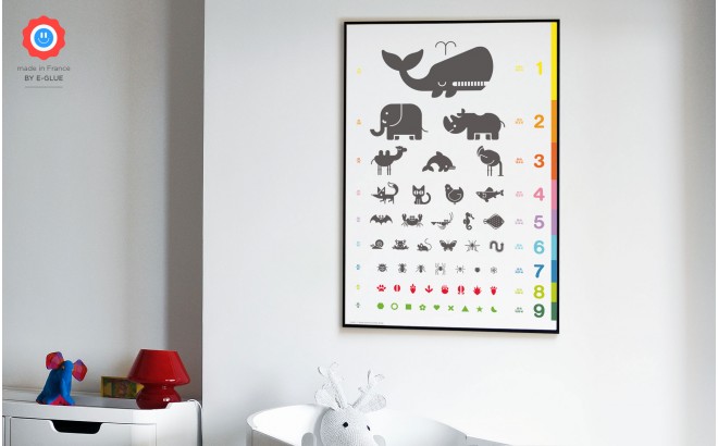 Affiches enfant animaux Ferme, Déco murale chambre bébé, Poster