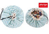 Toy Storage Bag and Portable Play Mat Toys Organizer Play and Go diamond blue