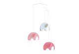 mobile bébé éléphants rose Flensted pour décoration chambre bébé