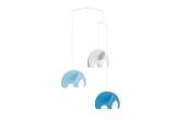 móvil de elefantes azul Flensted para decoración habitación bebé
