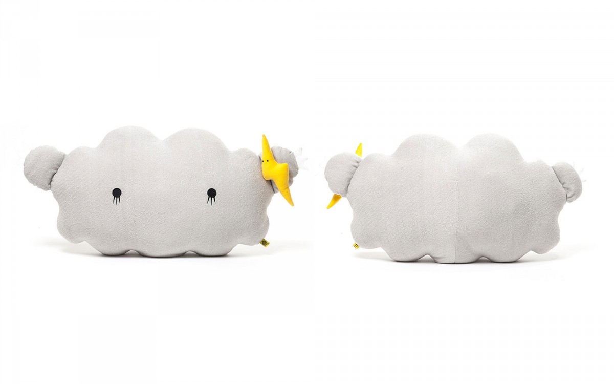 cloud plush cushion grey