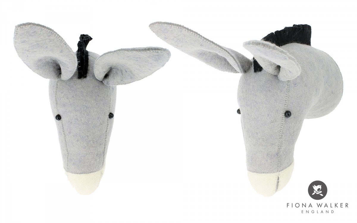 donkey with hat wall mounted animal head