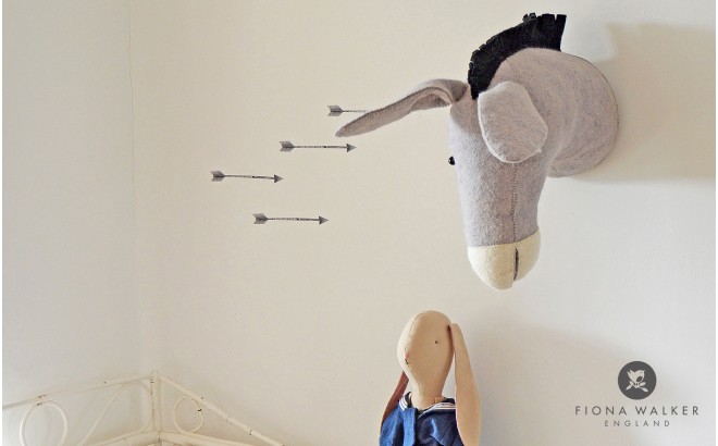 donkey with hat wall mounted animal head