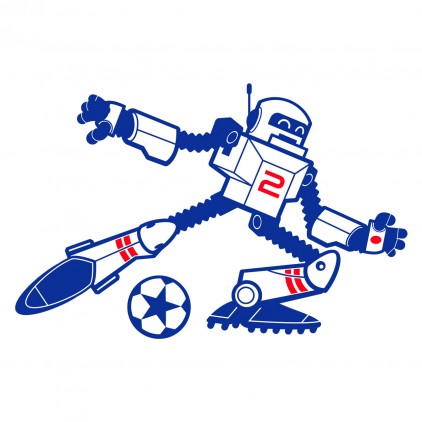 defender soccer robot kids wall decals for boy room