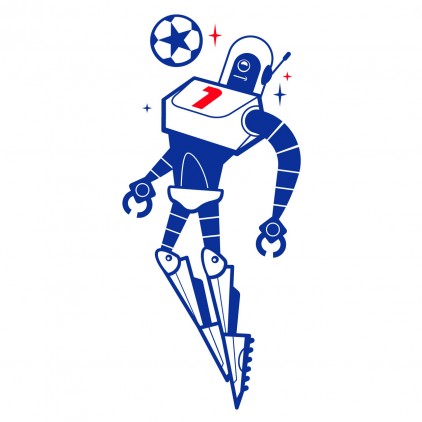 captain robot kids wall decals