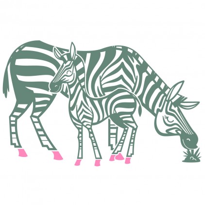 zebra kids wall decals, savanna nursery decor