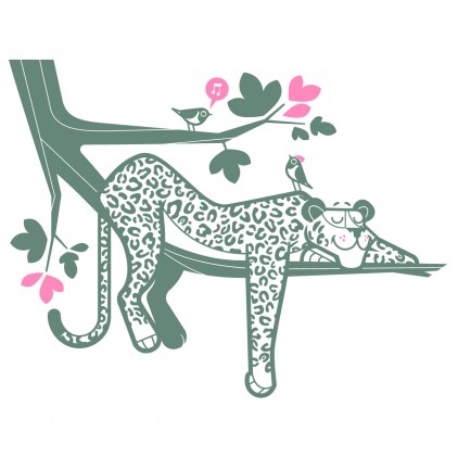 vinilo infantil leopardo