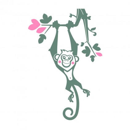 Capuchin monkey kids wall decals 1