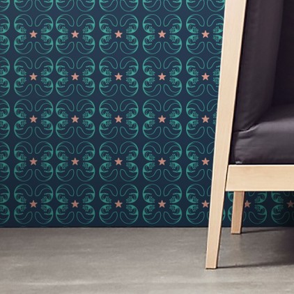 baby nursery wallpaper squirrels (vertical)