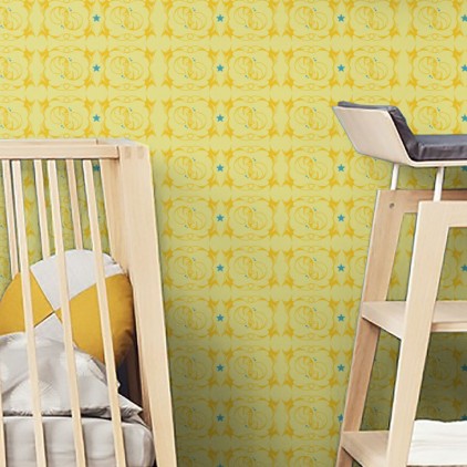 papier peint chambre enfants écureuils volants (vertical)