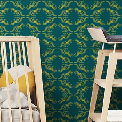 Papier Peint Bébés Enfants sur Mesure dinosaures (vertical)