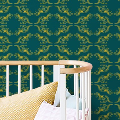 Papel Pintado Bebé Niños a Medida dinosaurios (horizontal)