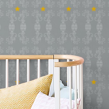 circus tiger (horizontal) Custom Baby Kids Wallpaper