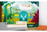 mural infantil dinosaurios para habitaciones infantiles niños, papel pintado mundo jurásico