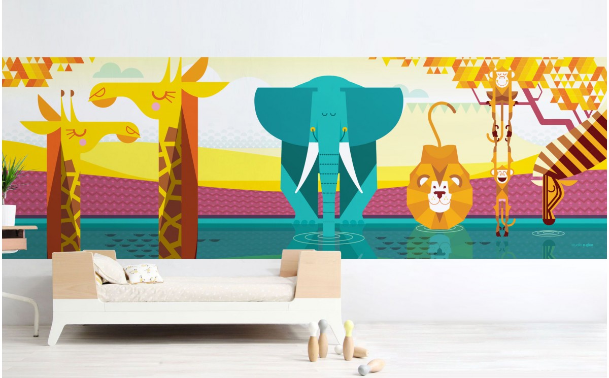 Sticker mural savane Africaine