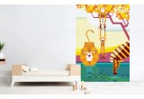 Mural Infantil Papel Pintado a Medida monos, león, cebra