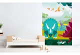 papier-peint enfants dinosaures pour chambre garçon, papier-peint monde jurassique