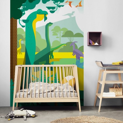 mural infantil dinosaurios para habitaciones infantiles niños, papel pintado mundo jurásico