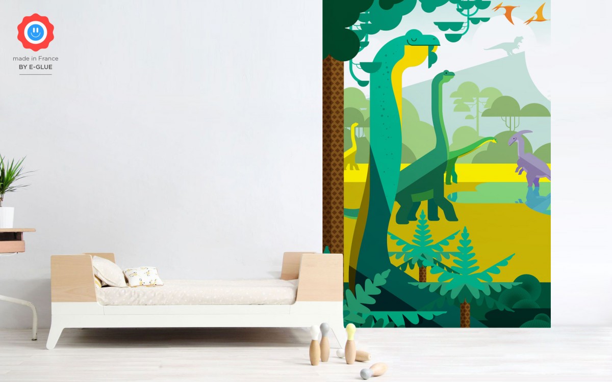 kids wallpaper dinosaurs, brachiosaur and tyrannosaur