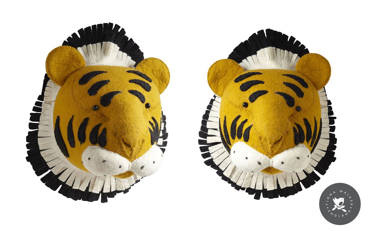 tiger head wall trophy mini