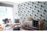 papier peint jungle tropicale bleu pour chambre enfant garçon