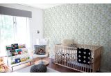 cute blue bird wallpaper for kids room, boys room or baby nursery