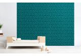 papier peint graphique bleu canard et menthe pour chambre bébé ou chambre garçon