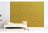 beautiful mustard and yellow graphic wallpaper for modern kids room