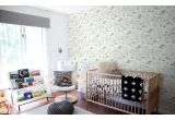 papel pintado dinosaurio infantil gris y amarillo para habitaciones modernas niños