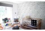joli papier peint enfant animaux de la jungle taupe et rose pour chambre enfant fille