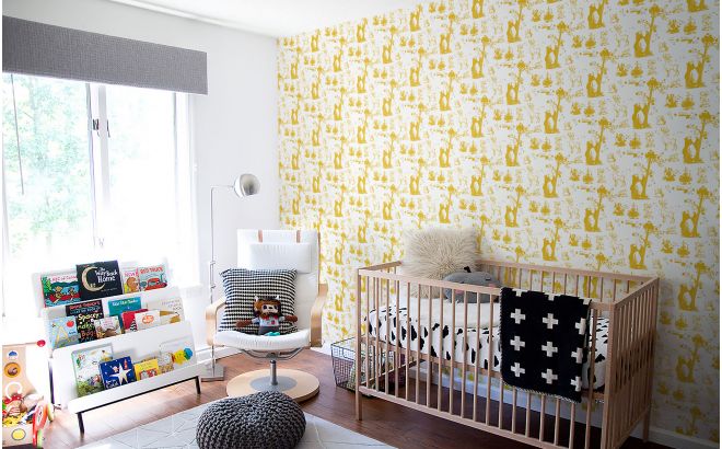 Grey and best sale mustard baby room