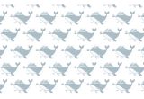 cute pastel blue nursery whale wallpaper for kids room, boys room or baby room